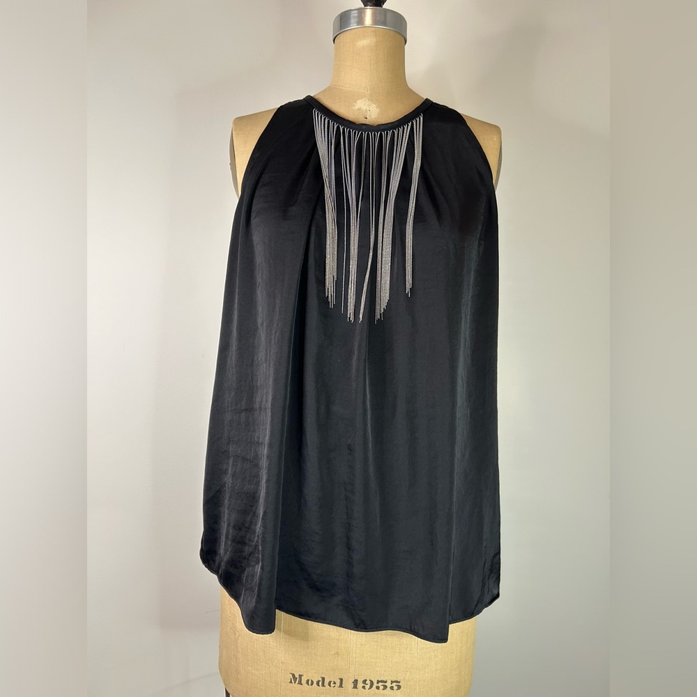 Jennifer Lopez Size Large Black Sleeveless High Neck Top